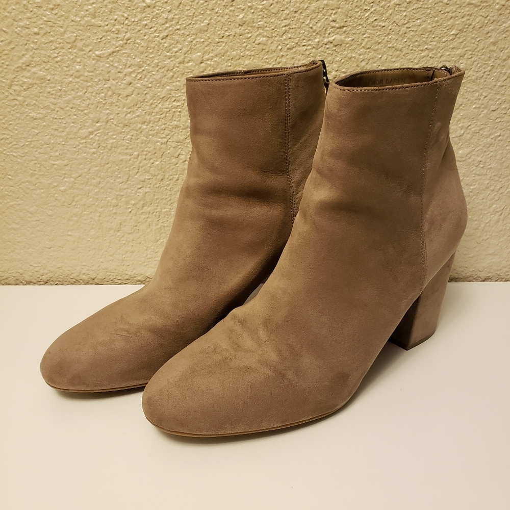 Worthington Wor Daren Taupe Heeled Booties Size 11M